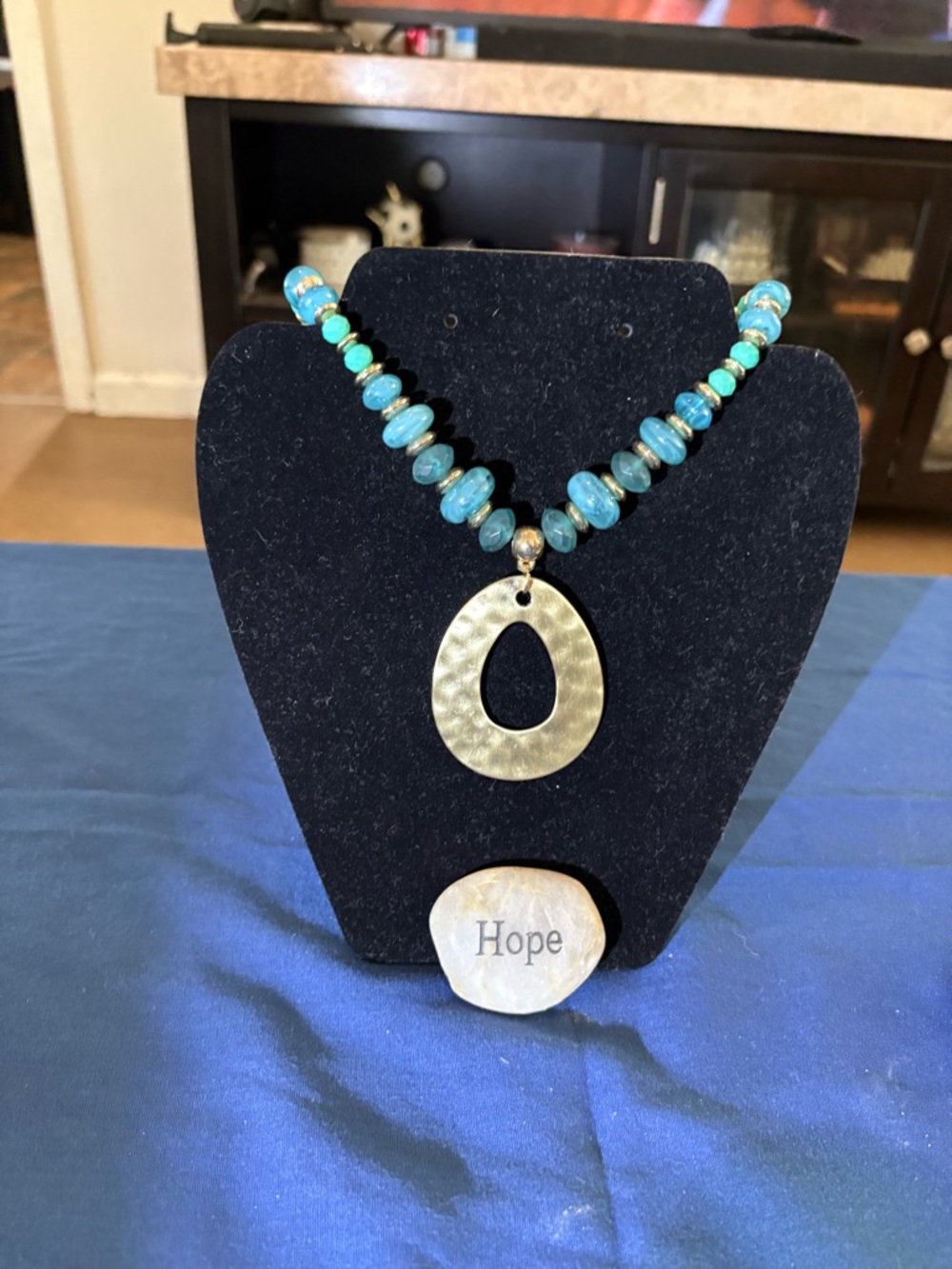 Turquoise Bead Jewelry Bundle - 3-Piece Women’s Necklace & Earring Set - Picture 3 of 10
